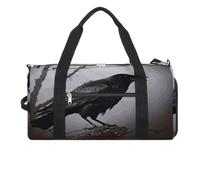 Crow Birds Gym Bag for Women Men Shoe Compartment Waterproof Travel Bags Sports Duffle Bag for Sports Gyms Yoga