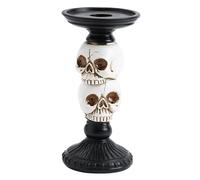 Crow Candlestick Holder Decor | 7.09 Inches Candle Holder Halloween | Resin Spooky Farmhouse Candlestick With Gothic Style Build For Festive Atmosphere Home Party Tabletop