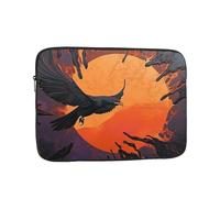 Crow Close-up, Flying Over The Sunset Laptop Sleeve Shockproof Case Slim, Lightweight, Portable Protective Travel Carrying for 13 inch