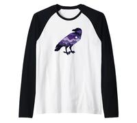 Crow Dark Night Raven Raglan Baseball Tee