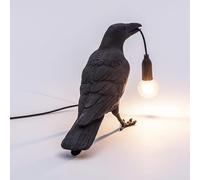 Crow Desk Lamp,Decorative Raven Bird Table Lamp, Black Resin Design Table Light with LED Bulb,Table Lamps Bedside Decor for Living Room