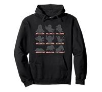 Crow Doing Yoga Vegan Kawaii Zen Meditation Pullover Hoodie