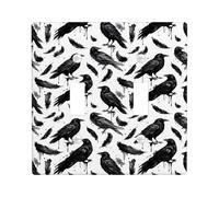 Crow Double Light Switch Cover Plate, Gothic Vintage Feather Drips Halloween Black Plastic Standard Size Toggle Light Switch Cover for New Apartment Home Bedroom Office Decor