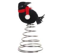 Crow Figurine Christmas Tree Topper Seasonal Decoration