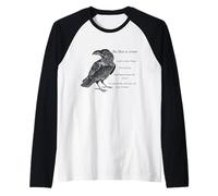 Crow Funny Life Lessons from a Corvus Bird Raglan Baseball Tee