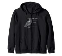 Crow Funny Life Lessons from a Corvus Bird Zip Hoodie