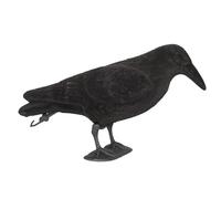 Crow Garden Stake | with Sound Raven Figurine | Realistic Battery-Powered Holiday Flocking Decor for Garden Porch Dock Pool Boat Barn Patio Halloween Decoration
