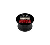 Crow Gift Attempted Murder Birding PopSockets Adhesive PopGrip