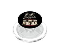 Crow Gift Attempted Murder Birding PopSockets PopGrip for MagSafe