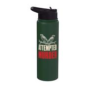 Crow Gift Attempted Murder Birding Stainless Steel Insulated Water Bottle