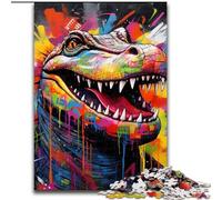 Crow Graffiti Jigsaw Puzzles 1000 Pieces for Adults Difficult Puzzles for Adults Perfect for Family Fun on Christmas, Thanksgiving, Birthdays & Easter 26x38cm
