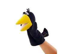 Crow Hand Puppet - Plush Crow Hand Puppet | Soft Animal Puppett For Kids Storytelling | Cute Black Bird Fun Interactive Toy, Preschool Classroom & Nursery Rhymes