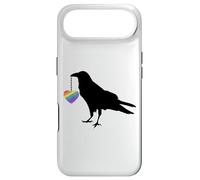 Crow Holding Heart in the Colors of the Rainbow Case for iPhone Air