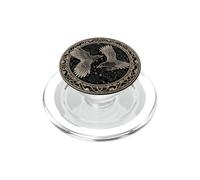 Crow Illustration Norse Rune PopSockets PopGrip for MagSafe
