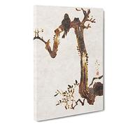 Crow in a Tree by Shibata Zeshin Painting Canvas Print | Gallery Wrapped 30mm Frame Wall Art | 30x20 inches | Ready to Hang | Contemporary Landscape Picture | Living Room Bedroom Lounge Office