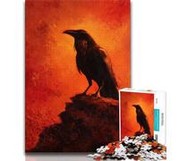 Crow Jigsaw Puzzles for Teenagers 1000 Piece Puzzle,Stress Reliever Difficult Challenge Enhance Love between Couples 38x26cm