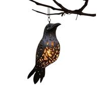 Crow Lantern,3D Gothic Window Decoration | Spooky Pendant Lamp | for Garden Patio Porch Entrance Backyard Fence Deck Railing Tree Branch Living Room Halloween Study Outdoor Enthusiasts