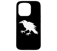 Crow Minimalist Black and White Case for iPhone 15 Pro