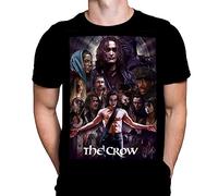 Crow Montage Mens Tshirt Gothic Horror Film Print, Black Cotton T-Shirt, Movie Poster Tee