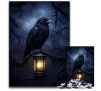 Crow Mysterious RavenJigsaws 1000 Pieces for Adults Paper Jigsaw Puzzles for Adults Ideal And Home Decor 1000 PCS(38x26cm)