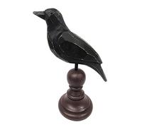 Crow On Spindle Wood Figurine Halloween Bird Home Decoration Primitives 9716 New