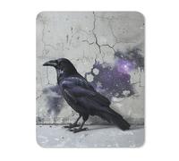 Crow on The Ground Mouse Pad, Non-Slip Mousepad, Stitched Edges Waterproof Vertical Version Mouse Mat with Cute Pattern for Gaming Work Computer Office 11.8"x9.8"