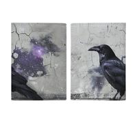 Crow on The Ground Passport Holder, ID Card Protector Case Passport Holder with Slot Passports Travel Wallet Document Cover for Women And Men