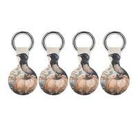 Crow Perched On Pumpk Full Protective Cover Case with Keyring Silicone Skin