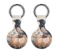 Crow Perched On Pumpk Full Protective Cover Case with Keyring Silicone Skin