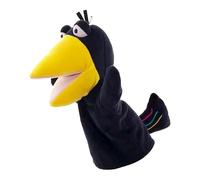 Crow Plush Hand Puppet for Kids - Soft Animal Doll for Storytelling | Cute Raven Stuffed Figure for | Interactive Educational Toy for Preschool & Home