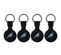 Crow Protective Case Compatible for Airtag Shockproof Case Cover with Keychain 4PCS