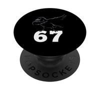Crow Raven Dabbing 67 Meme Six Seven Funny Gen Alpha PopSockets Adhesive PopGrip