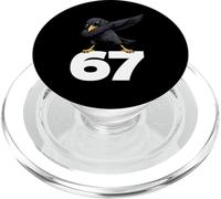 Crow Raven Dabbing 67 Meme Six Seven Funny Gen Alpha PopSockets PopGrip for MagSafe