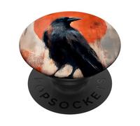 Crow Raven Dark Gothic Abstract Painting PopSockets Adhesive PopGrip