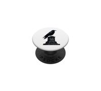 Crow Raven Floral Gothic Nature PopSockets Adhesive PopGrip