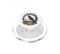 Crow Raven Floral Gothic Nature PopSockets PopGrip for MagSafe