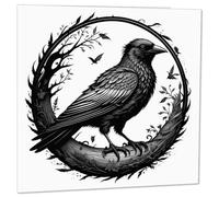 Crow Raven Greeting Card 145 x 145mm