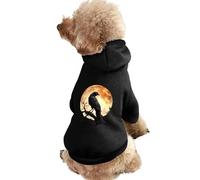 Crow Raven Moon Printed Dog Hoodie Breathable Soft Cat Sweatshirt for Small Medium Large L