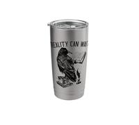 Crow Raven Reality Can Wait, Books Stainless Steel Insulated Tumbler