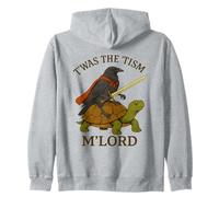 Crow Raven Twas The Tism M Lord Funny Autism Meme Graphic Zip Hoodie