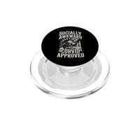 Crow Reader Moon Phases Gothic Raven Humor Art PopSockets PopGrip for MagSafe