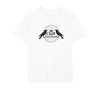 Crow Sisterhood: Regal Corvid Bond for Gothic Enthusiasts T-Shirt, Men's Big and Tall, White, 2X Tall