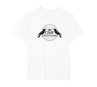 Crow Sisterhood: Regal Corvid Bond for Gothic Enthusiasts T-Shirt, Men's Big and Tall, White, 6X Tall