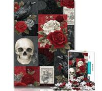 Crow Skeleton 1000 Pieces Jigsaw Puzzle For Adults Teens,Brain Intelligence Challenge Addictive Toys for Home Decoration 38x26cm
