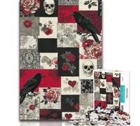 Crow Skeleton Jigsaw Puzzles for Teenagers 1000 Jigsaws,Brain Intelligence Challenge Addictive Toys for Home Decoration 50x75cm