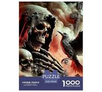 Crow Skull 1000 Piece Jigsaw Puzzle For Adults Family Challenge Toys Stress Relief Puzzle Exercise The Memory of The Brain for The Whole for Women, Gifts for Men 70x50cm/1000pcs
