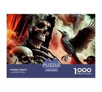 Crow Skull 1000 Pieces Jigsaw Puzzles For Adults Challenging Game Stress Relieving Entertainment Cultivate The Spirit of Teamwork for Men, Women, Elders, Seniors 70x50cm/1000pcs