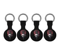 Crow Standing on Skull Full Protective Cover Case with Keyring Silicone Skin