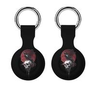 Crow Standing on Skull Full Protective Cover Case with Keyring Silicone Skin