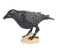Crow Statues Fake Black Crow Figure Realistic Crows Model Bird Figures for Halloween Birds Decoration, Yard Garden Patio Home Decoration
